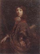 unknow artist Portrait of a young boy three-quarter length,wearing a  red jacket and an ochre mantle painting
